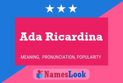 Ada Ricardina Name Poster