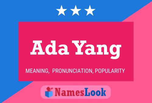 Ada Yang Name Poster