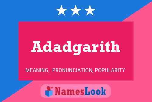 Adadgarith Name Poster