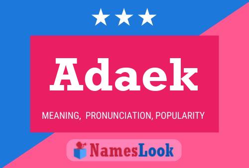 Adaek Name Poster