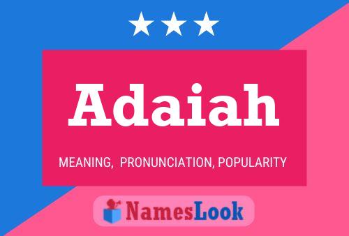 Adaiah Name Poster