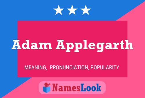 Adam Applegarth Name Poster