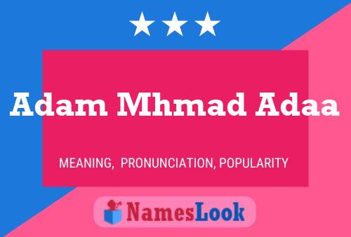 Adam Mhmad Adaa Name Poster