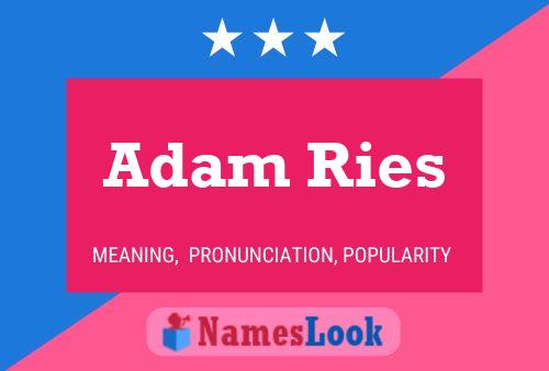 Adam Ries Name Poster