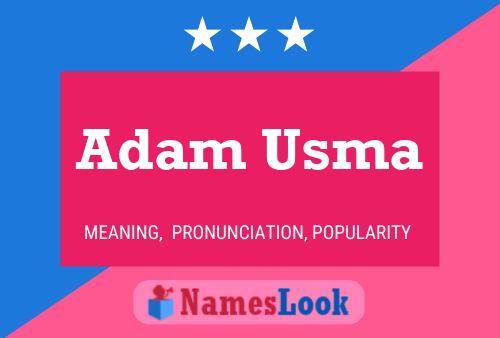 Adam Usma Name Poster