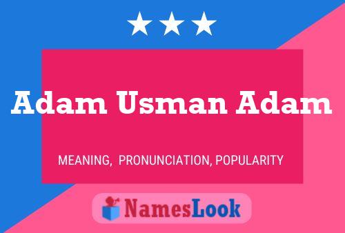 Adam Usman Adam Name Poster