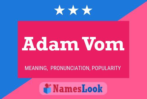 Adam Vom Name Poster