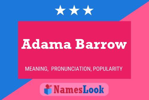 Adama Barrow Name Poster