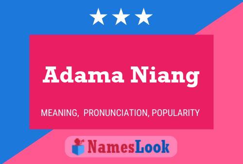 Adama Niang Name Poster