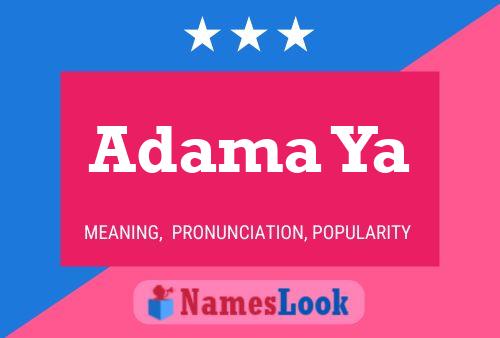 Adama Ya Name Poster