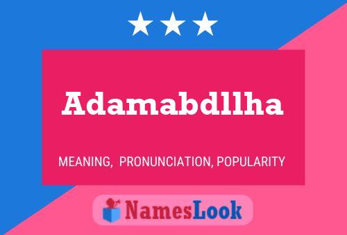 Adamabdllha Name Poster