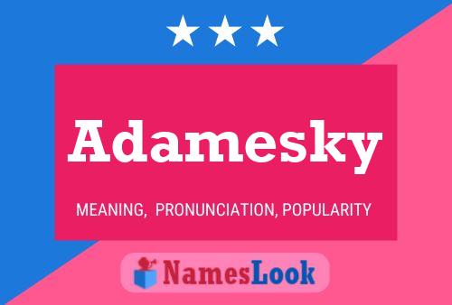 Adamesky Name Poster