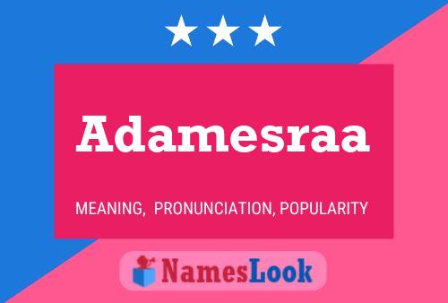 Adamesraa Name Poster