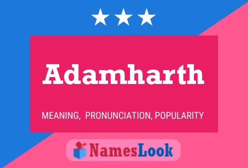 Adamharth Name Poster