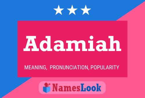 Adamiah Name Poster