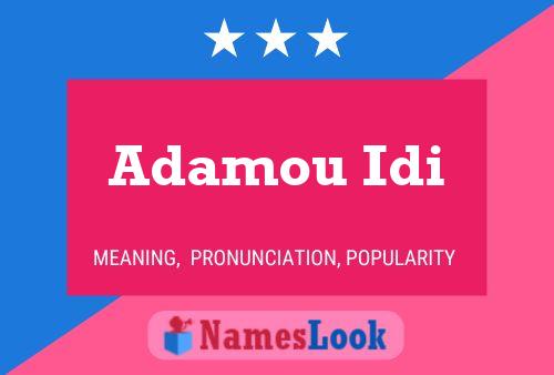 Adamou Idi Name Poster