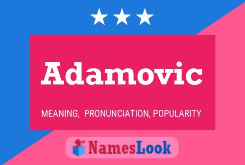 Adamovic Name Poster