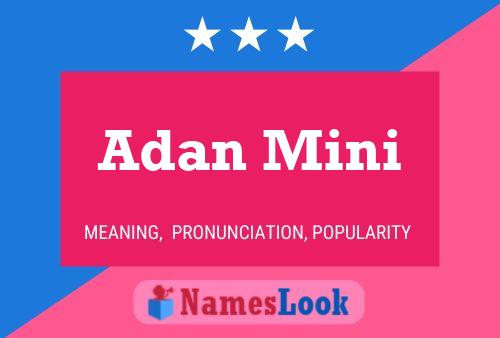 Adan Mini Name Poster