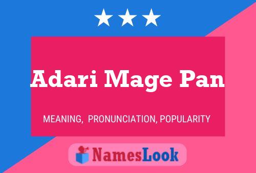 Adari Mage Pan Name Poster