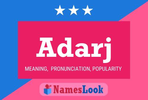 Adarj Name Poster