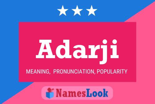 Adarji Name Poster