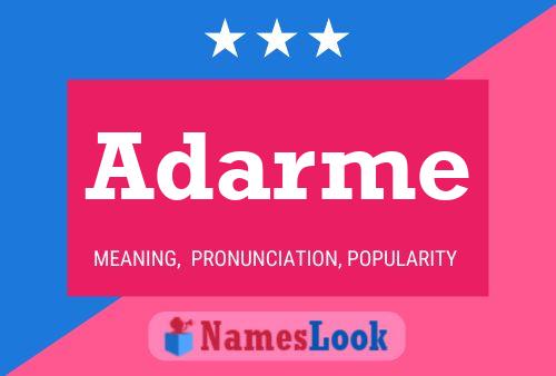 Adarme Name Poster