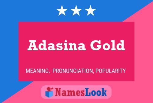 Adasina Gold Name Poster