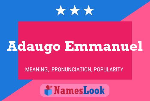 Adaugo Emmanuel Name Poster