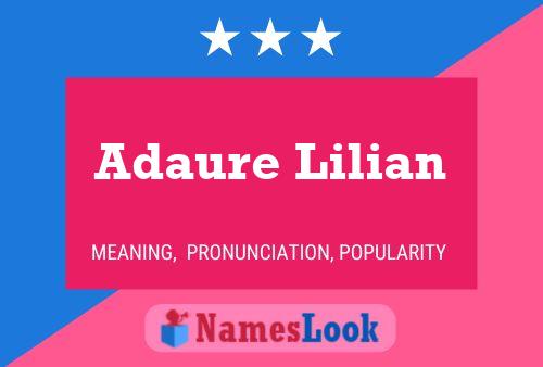 Adaure Lilian Name Poster