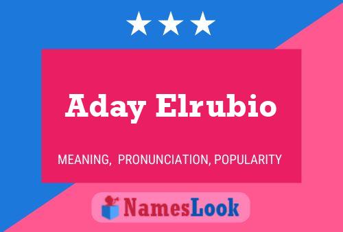 Aday Elrubio Name Poster