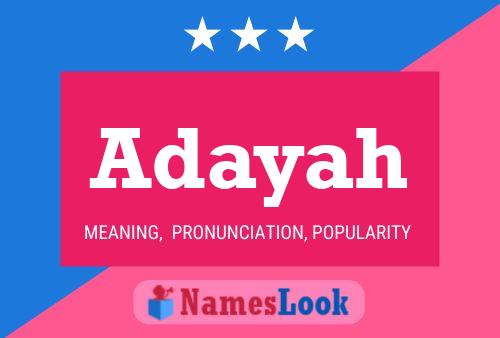 Adayah Name Poster