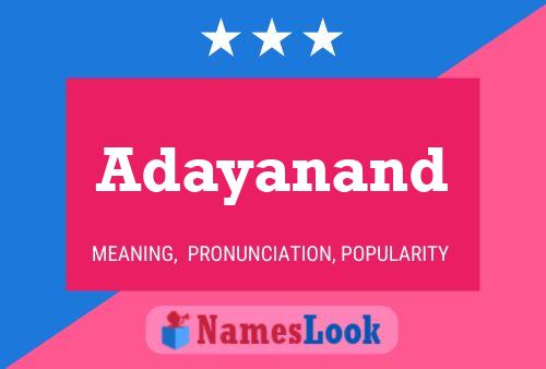 Adayanand Name Poster