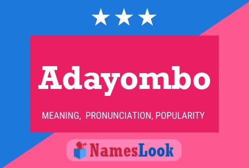 Adayombo Name Poster