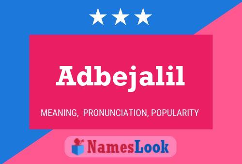 Adbejalil Name Poster