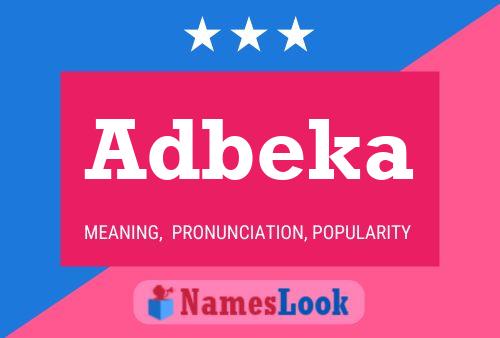 Adbeka Name Poster