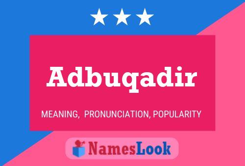 Adbuqadir Name Poster