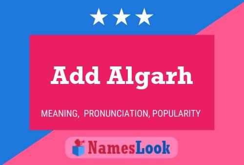 Add Algarh Name Poster