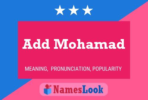 Add Mohamad Name Poster