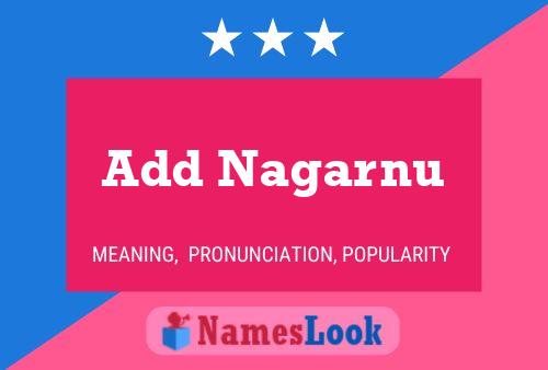 Add Nagarnu Name Poster