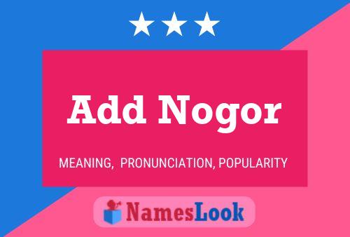 Add Nogor Name Poster