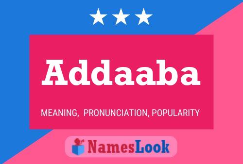 Addaaba Name Poster