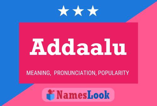 Addaalu Name Poster