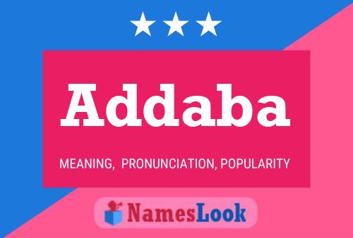 Addaba Name Poster