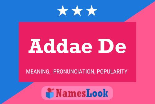 Addae De Name Poster