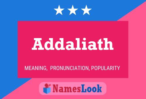 Addaliath Name Poster