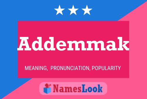 Addemmak Name Poster