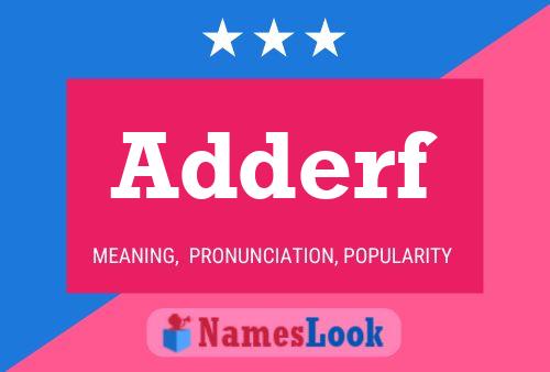 Adderf Name Poster