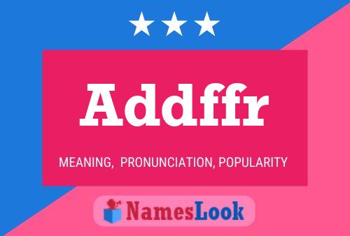 Addffr Name Poster