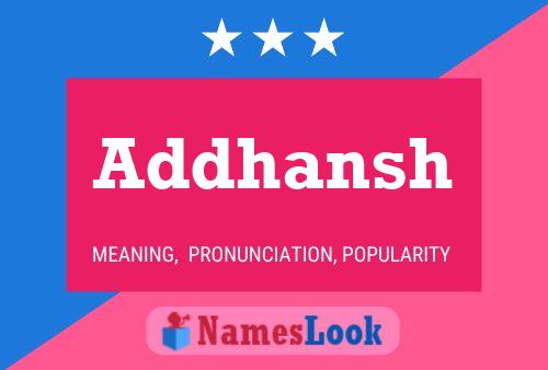 Addhansh Name Poster