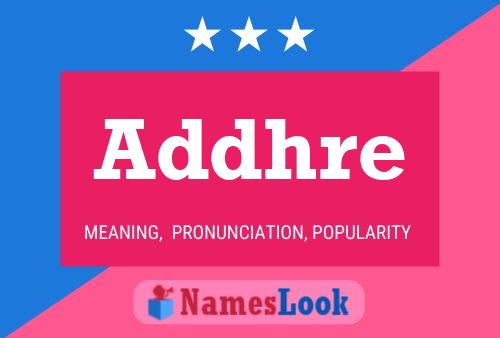 Addhre Name Poster